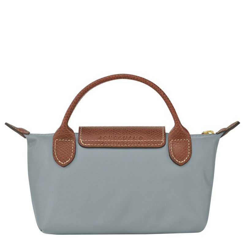 Steel - Recycled canvas Longchamp Le Pliage Original with handle Men Pouches | AU9080XY