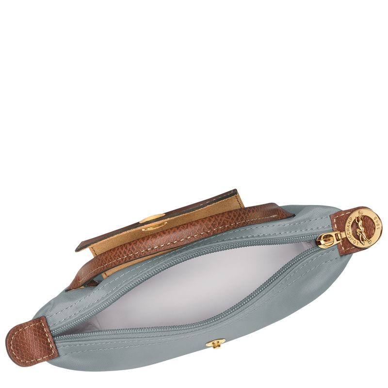 Steel - Recycled canvas Longchamp Le Pliage Original with handle Women Pouches | AU7947PJ