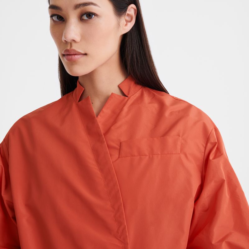 Tomato - Technical taffeta Longchamp Kimono Women Jackets | AU8553NW