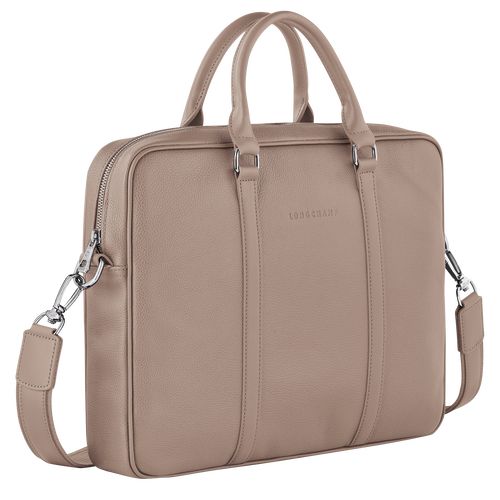 Turtledove - Leather Longchamp Le FoulonnÉ XS Men Briefcase | AU8797OK