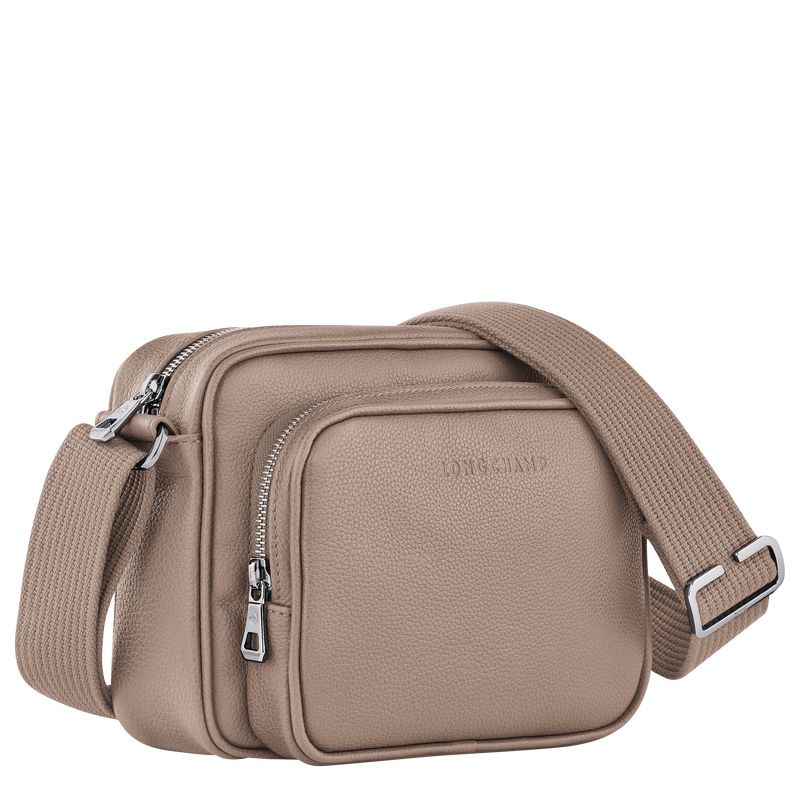 Turtledove - Leather Longchamp Le FoulonnÉ S Camera Men Crossbody Bags | AU8817BE