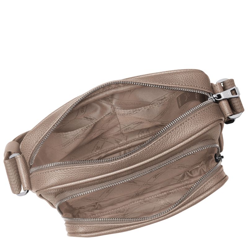 Turtledove - Leather Longchamp Le FoulonnÉ S Camera Men Crossbody Bags | AU8817BE