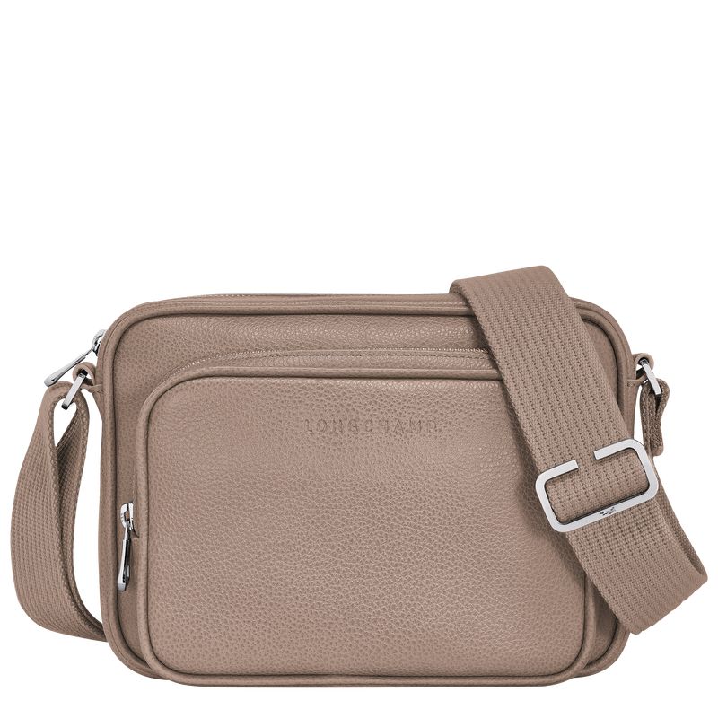 Turtledove - Leather Longchamp Le FoulonnÉ S Camera Men Crossbody Bags | AU8817BE