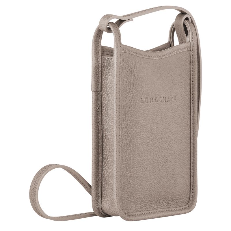 Turtledove - Leather Longchamp Le FoulonnÉ Men Phone Case | AU8980JP