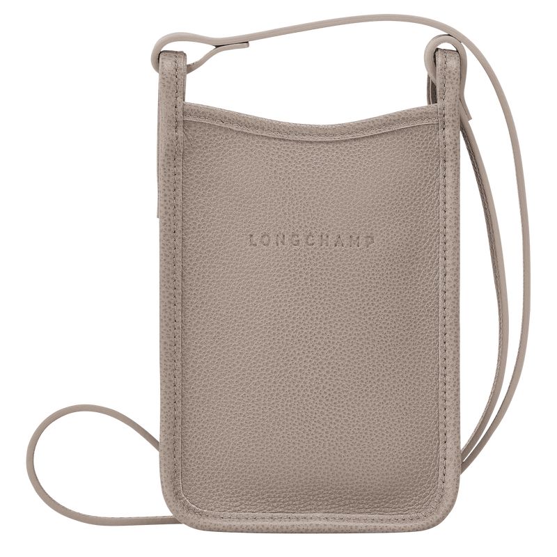 Turtledove - Leather Longchamp Le FoulonnÉ Men Phone Case | AU8980JP