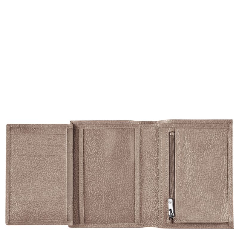 Turtledove - Leather Longchamp Le FoulonnÉ Men Wallets | AU8995WN