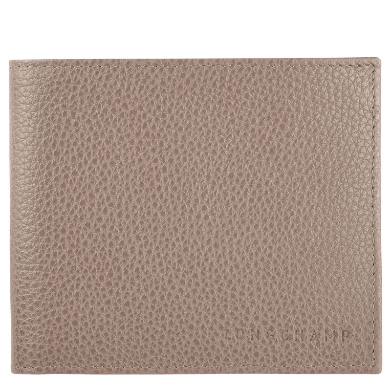 Turtledove - Leather Longchamp Le FoulonnÉ Men Wallets | AU8998WN