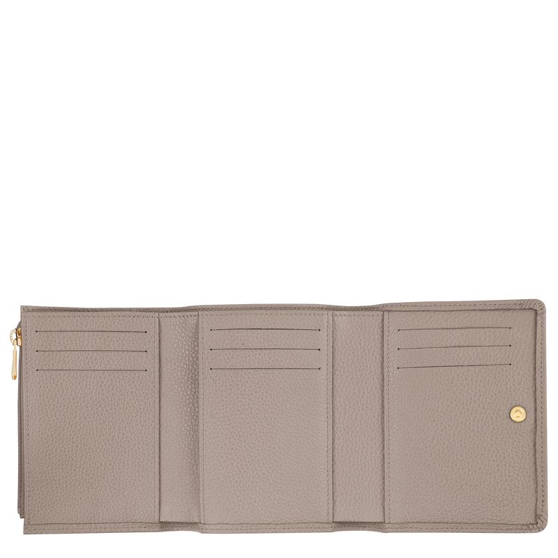 Turtledove - Leather Longchamp Le FoulonnÉ Men Wallets | AU9001TC