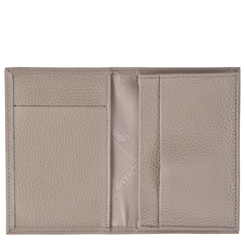 Turtledove - Leather Longchamp Le FoulonnÉ Men Card Holder | AU9037SG