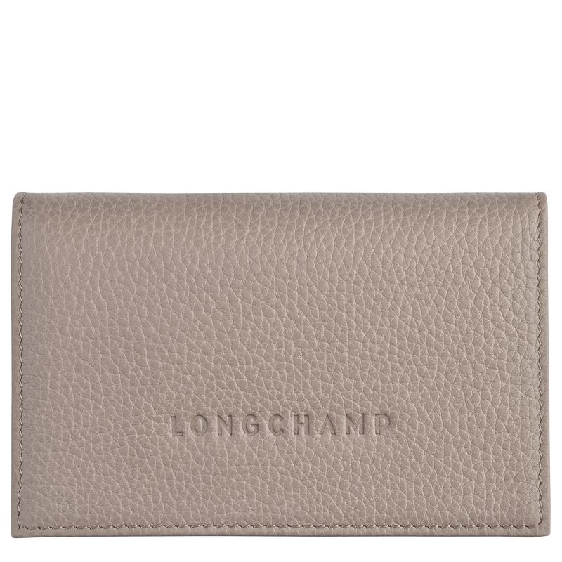 Turtledove - Leather Longchamp Le FoulonnÉ Men Card Holder | AU9037SG