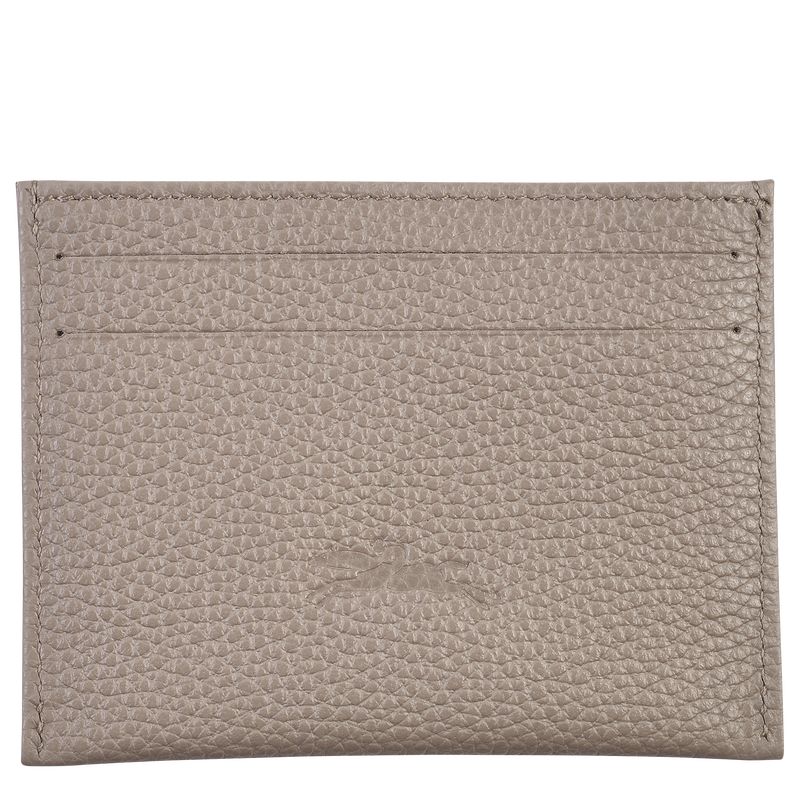 Turtledove - Leather Longchamp Le FoulonnÉ Men Card Holder | AU9048QM