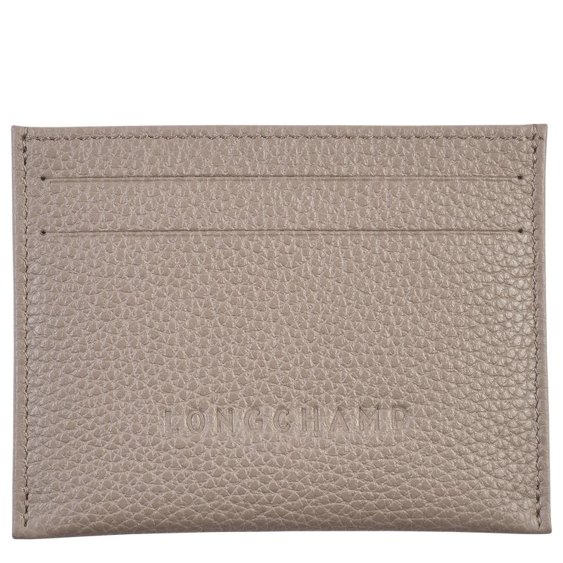 Turtledove - Leather Longchamp Le FoulonnÉ Men Card Holder | AU9048QM