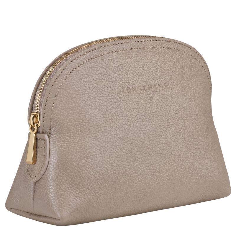 Turtledove - Leather Longchamp Le FoulonnÉ Men Pouches | AU9061DF