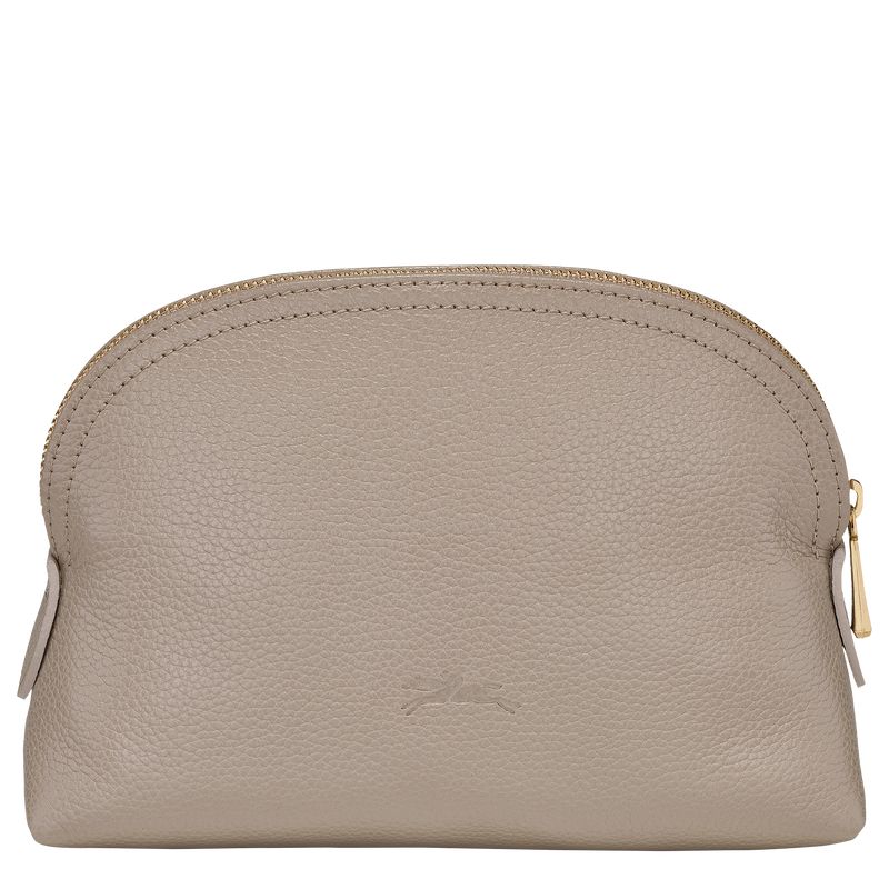 Turtledove - Leather Longchamp Le FoulonnÉ Men Pouches | AU9061DF