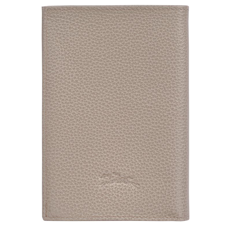 Turtledove - Leather Longchamp Le FoulonnÉ Passport cover Men Pouches | AU9120ZU