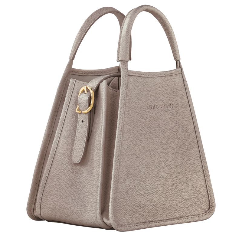 Turtledove - Leather Longchamp Le FoulonnÉ S Women Handbag | AU7241DF