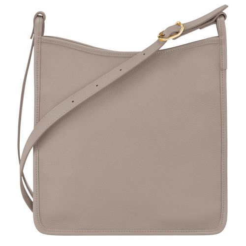 Turtledove - Leather Longchamp Le FoulonnÉ M Women Crossbody Bags | AU7470LI