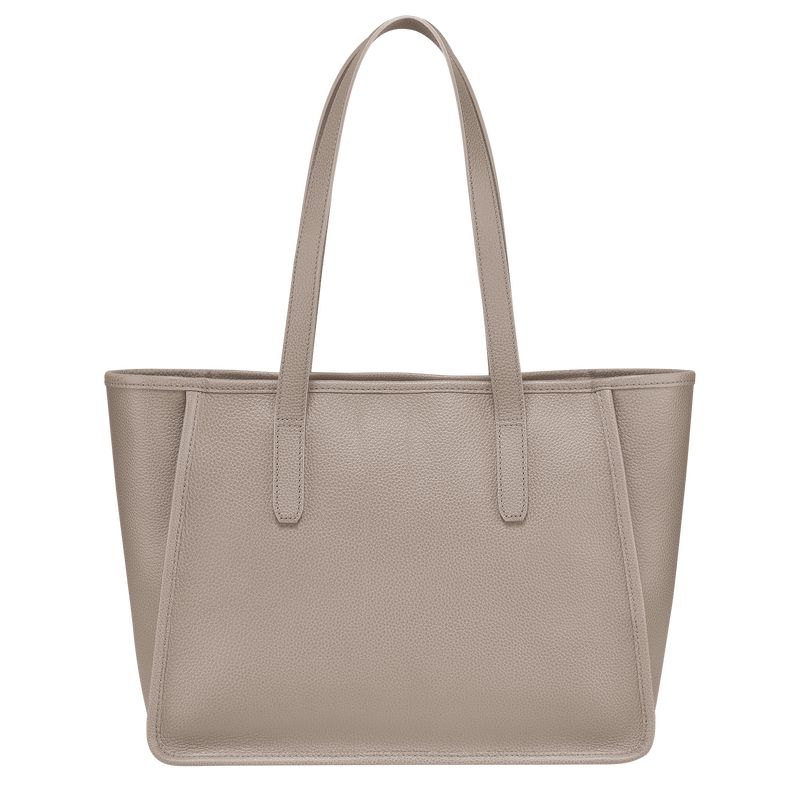 Turtledove - Leather Longchamp Le FoulonnÉ L Tote Women Shoulder Bags | AU7539WN