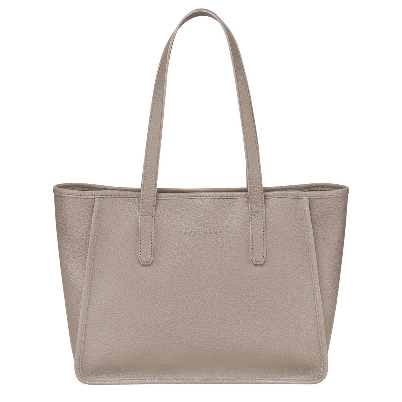 Turtledove - Leather Longchamp Le FoulonnÉ L Tote Women Shoulder Bags | AU7539WN