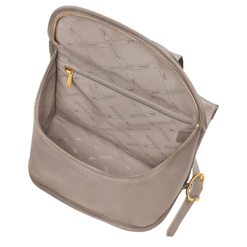 Turtledove - Leather Longchamp Le FoulonnÉ Women Backpacks | AU7648RV