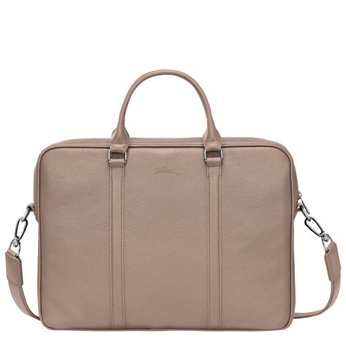 Turtledove - Leather Longchamp Le FoulonnÉ XS Women Briefcase | AU7757OK