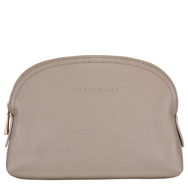 Turtledove - Leather Longchamp Le FoulonnÉ Women Pouches | AU7928BE