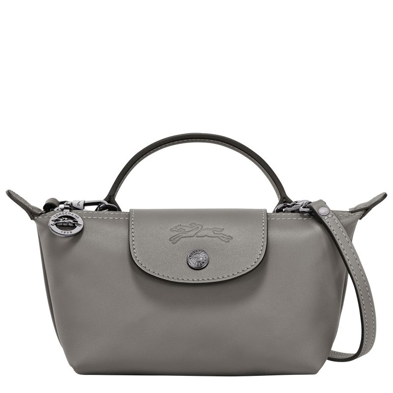 Turtledove - Leather Longchamp Le Pliage Xtra XS Pouch Women Mini Bags | AU7105ZU