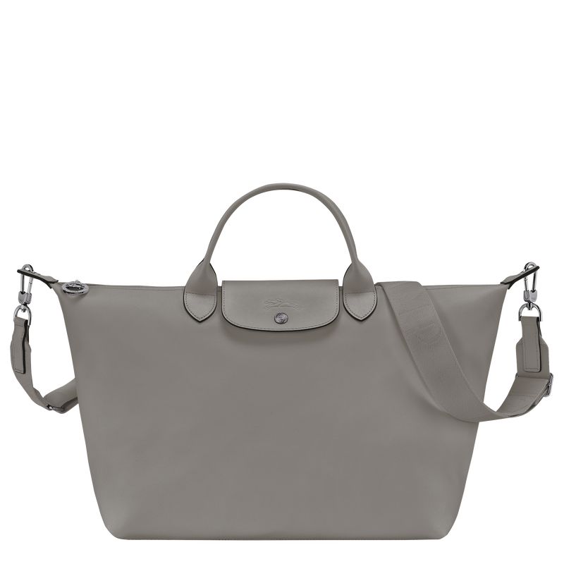 Turtledove - Leather Longchamp Le Pliage Xtra L Women Handbag | AU7200BE