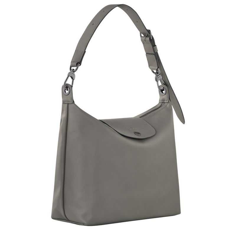 Turtledove - Leather Longchamp Le Pliage Xtra M Hobo Women Shoulder Bags | AU7517BE