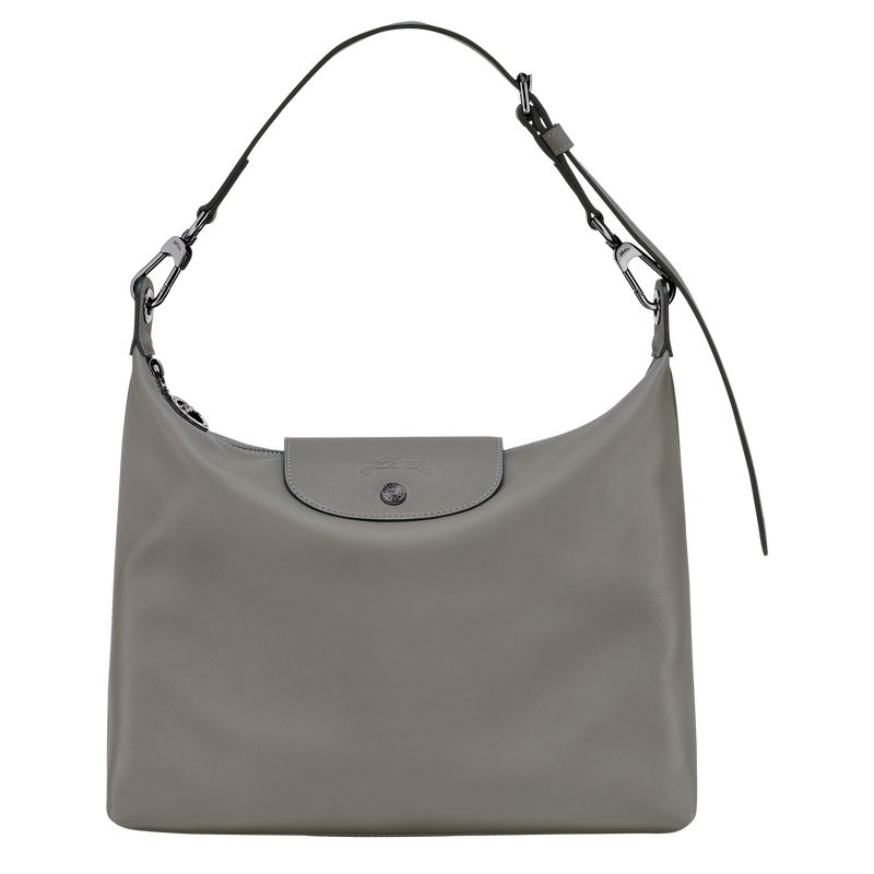 Turtledove - Leather Longchamp Le Pliage Xtra M Hobo Women Shoulder Bags | AU7517BE