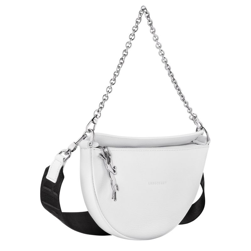 White - Leather Longchamp Smile S Crossbody Women Shoulder Bags | AU7537RV