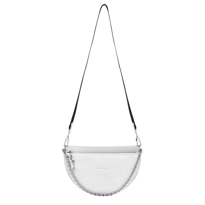 White - Leather Longchamp Smile S Crossbody Women Shoulder Bags | AU7537RV